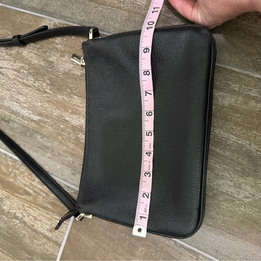 Kate Spade Black Leila Crossbody Bag Sleek Minimalist Design